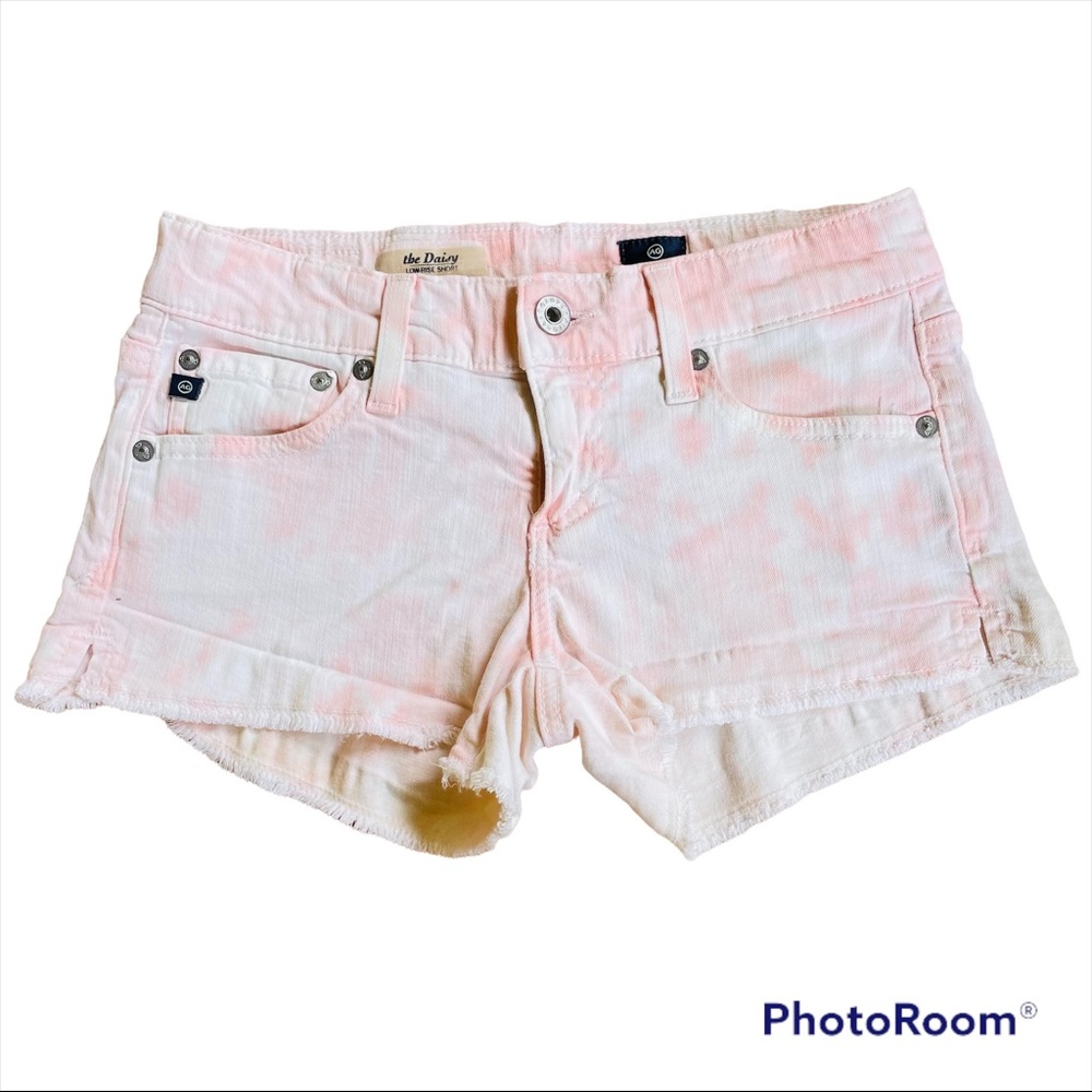 AG Daisy Low Rise Shorts in Pink Tye Dye AG size 25